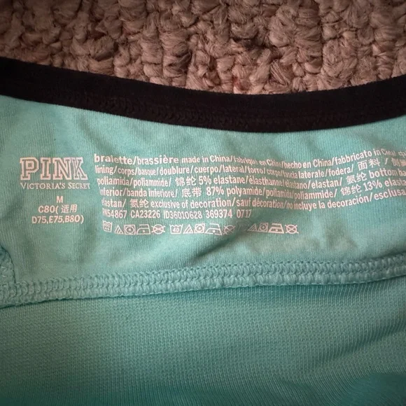 PINK Victoria's Secret Women's Blue Sports Bra - Picture 3 of 3